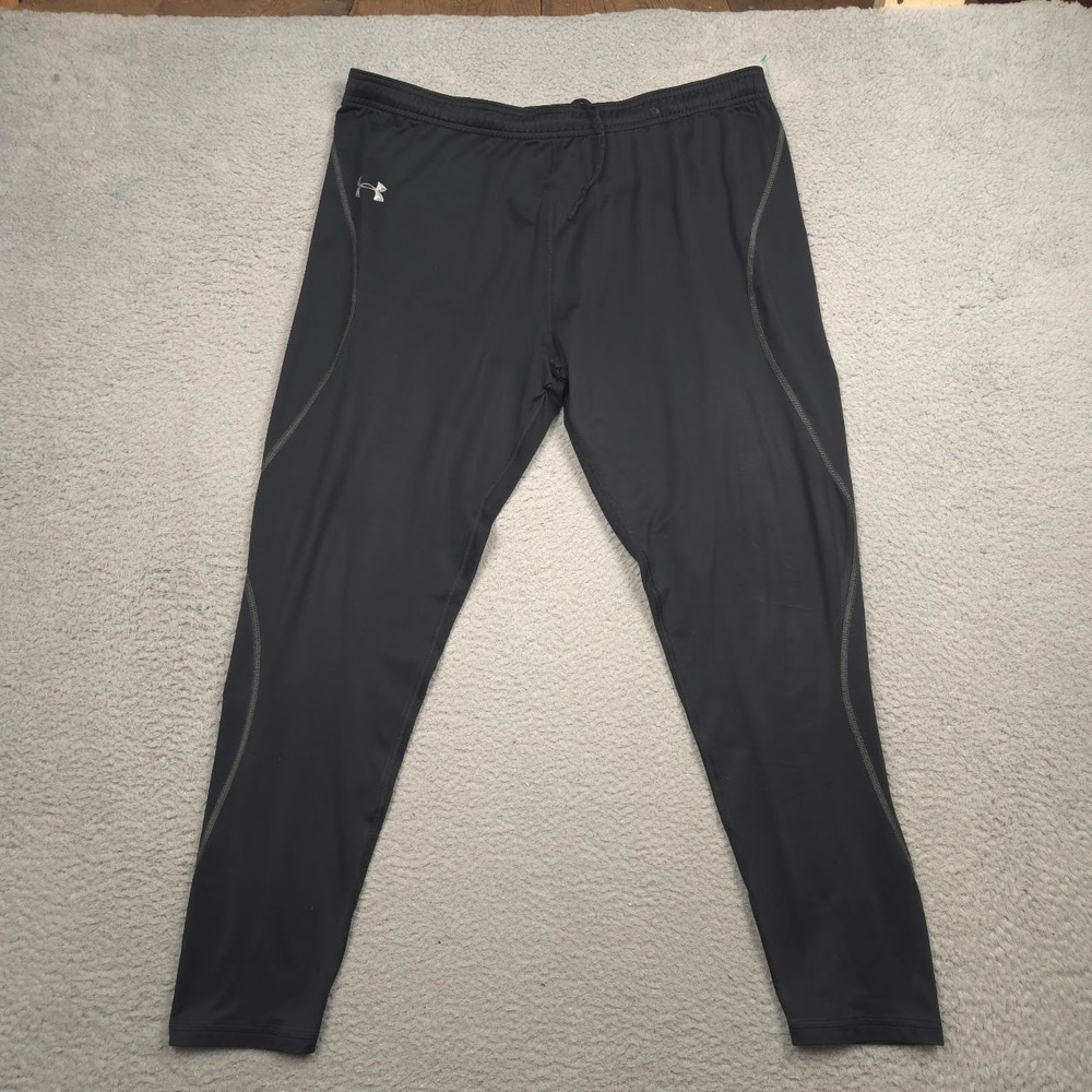 Under Armour ColdGear Fitted Leggings Men 2XL Black Thermal Base Layer Pants